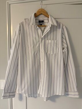 A.P.C. White Pinstripe Button Down